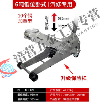 Tnbrothershugo horizontal hydraulic jack 3 tons 5 tons hydraulic jack car tire replacement auto repair off-road suv car auto repair special upgrade bumper 6 tons ultra-low