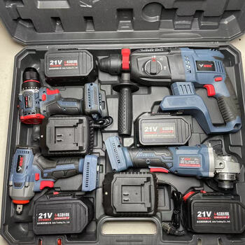 Qiaobolailan hurricane lithium battery brushless rechargeable electric hammer impact drill angle grinder electric drill wrench four-piece set high quality industrial grade + brushless pure copper motor + 15 sections