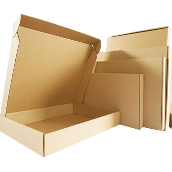 Airplane box packing box extra large flat carton extra hard down jacket packaging coat square thickened hand painted frame box 600*400*50 mm (8 pieces)