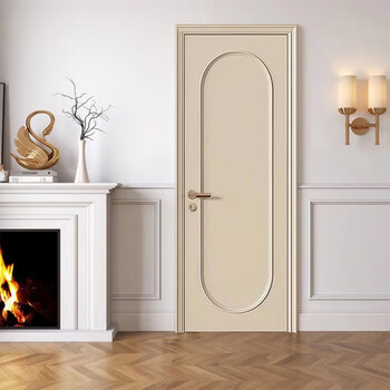 Solid wood door bedroom door french cream style solid wood multi-layer room door all solid wood paint door interior door set door all solid wood multi-layer paint door a