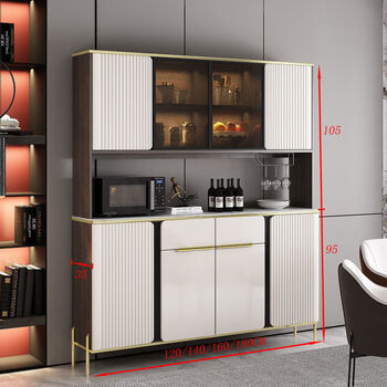 Si ju chuan blue light luxury slate italian style simple sideboard wall wine cabinet integrated kitchen multi-functional large capacity storage cabinet italian style 140 long * 35 thick * 200 high double layer) master comes to install