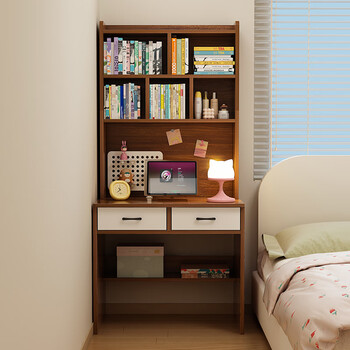 Pulata computer desk bookshelf integrated small apartment table home bedroom student study desk dn017544g32
