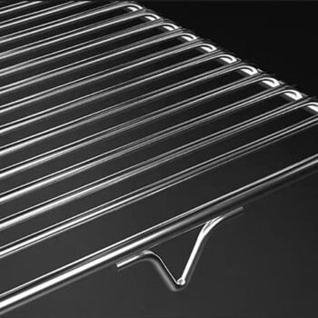 Baichao barbecue mesh stainless steel rack oven mesh rack thick barbecue grate stainless steel pork rack commercial baking and drying rack width 18*length 48cm footed bar with brush