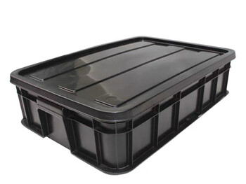 Hengfeng black plastic box 480mmx350mmx170mm with lid unit/piece