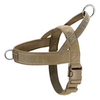 Xmsj dog harness for medium and large dogs labrador golden retriever explosion-proof adjustable vest-type dog rope khaki harness s (reference bust 46-58cm)