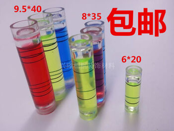 1000 cylindrical bubble mini level balance photo frame level high precision double line level 9 points 5*40 green 1000 pack