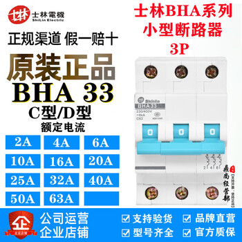 Original shilin bha series small circuit breaker 6ka c/d type 2-63a 2a c type