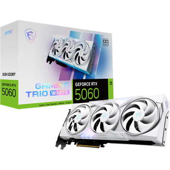 95% new msi geforce rtx 5060 8g gaming trio oc white e-sports game design intelligent learning independent graphics card