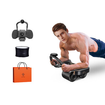 Bestray abdominal wheel automatic rebound new abdominal wheel tablet support elbow support abdominal muscle slimming magic abdominal wheel limited edition - gilt black high efficiency abdominal wheel + functional fat burning belt