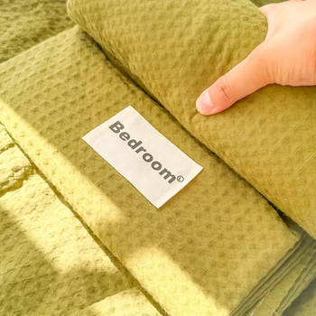 Yusenyi type a maternal and infant waffle sheets, skin-friendly washed cotton sheets, single-piece dormitory quilts, pillowcases, three-piece sets, non-cotton pure cotton, type a waffle sheets, army green, 1 piece, type a waffle sheets, army green, suitable for 18-meter beds (230x250cm) suitable for 18-meter beds (230x250cm