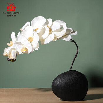 Love has been filled with sugar ceramic art vase light luxury vase living room tv cabinet decoration ornaments fake flowers artificial flowers new year's day gifts