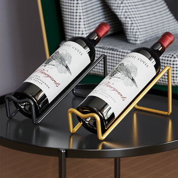 All are red wine glass racks, home wine racks, ornaments placement racks, desktop integrated iron wine racks, display racks, simple cannon type (gold)