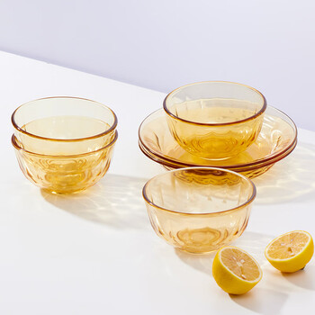 Locknlock crystal amber series amber tableware 6-piece set llg1025s6fu