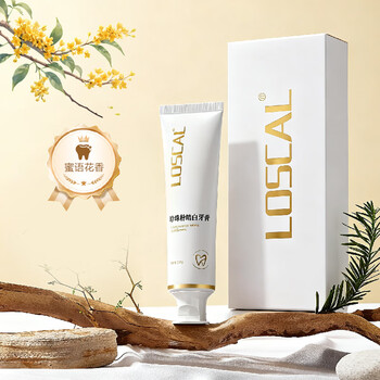 Loscal pearl powder hao white toothpaste honey flower fragrance 120g whitening, yellowing, stain removal, fresh breath dental calculus and plaque honey flower fragrance*1 tube