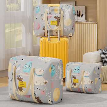 Mppmck oxford cloth quilt storage bag with large capacity for clothing, luggage, moving, packing quilt organization bag, moisture-proof space bear, upgraded oxford cloth, wear-resistant and durable, large size 49*21*40cm, recommended for autumn quilt clothing 6