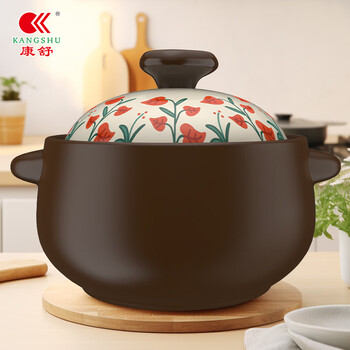 Kangshu kangshu stew pot home alocasia casserole large capacity ceramic pot one pot multi-purpose whole chicken stewing resistant to high temperature dry-burning without cracking thickened alocasia casserole suitable for 5-8 people 5.8l