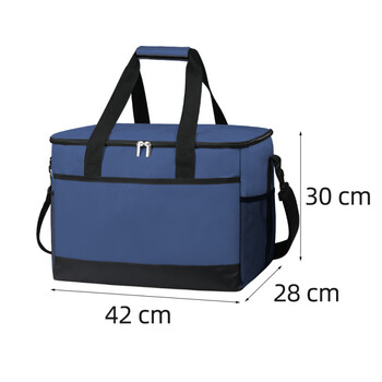 Yuewu naidian insulated bag large capacity portable insulated picnic bag outdoor portable folding camping picnic basket car insulated box 35l insulated bag navy blue