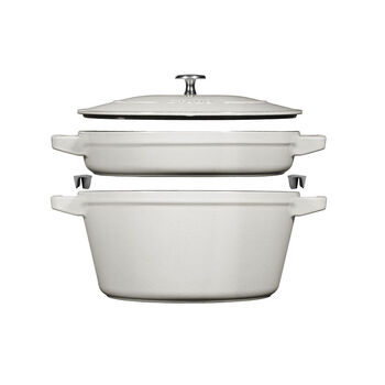 Il cast iron pot set of 2 enameled cast iron saucepans and saucepans white truffle saucepans and saucepans