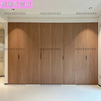 Xingfeng wardrobe door customized only door not cabinet wardrobe door folding door cloakroom storage room invisible door sliding door bedroom brown