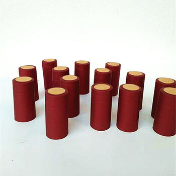Qinkai wine bottle heat shrink cap wine bottle plastic cap red wine bottle sealing film pvc heat shrink film wine sealing artifact wine red 50 pieces