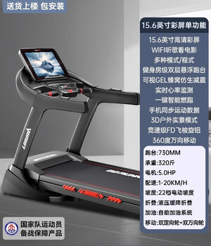 Lijiujia x9 treadmill for home gym, ultra-quiet electric slope climbing, foldable indoor large 15.6-inch color screen, single function, wifi, movie watching, real-life running