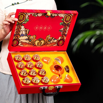 Yixiangyun festival gifts high-end high-end tea authentic 2024 longjing tea set exquisite gift pack relatives handy gift red