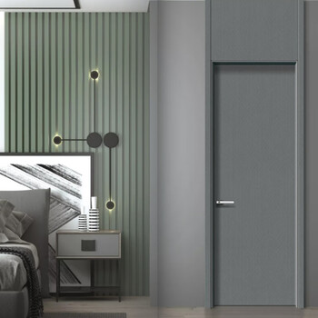 Office bedroom interior door project modern simple simple minimalist style solid wood entrance soundproof double and double doors 1 set standard size within 900*2100*160