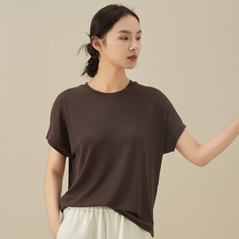 Sipian bat sleeve round neck t-shirt women's modal summer cool short-sleeved top thin loose slimming bottoming shirt