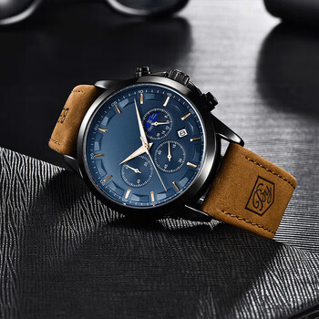 Xiaomi buyi watch men's quartz watch men's attractive simple casual business self-giving boyfriend exam watch as gift black blue