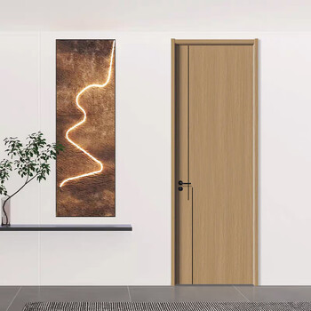 New chinese-style solid wood composite door, environmentally friendly and moisture-proof multi-layer solid wood door, complete indoor set door, paint-free door, log style bedroom door, golden oak nianhua no. 1, five-year warranty, good quality door comes with quality hardware