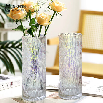 Cuttlefish light luxury glass vase birthday gift restaurant decoration living room rose lily hydroponic flower arrangement container new year gift