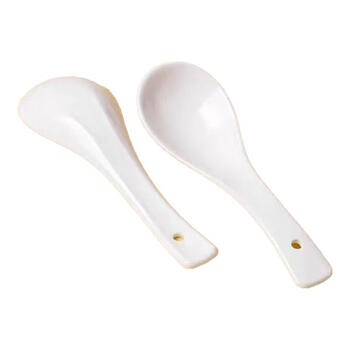 Ceramic white small spoon gift small spoon