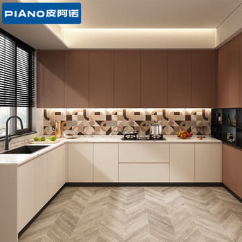 Piano kitchen cabinets and stove integrated cabinet kitchen custom quartz stone countertop decoration combination surface decoration combination
