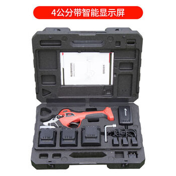 Anjieshun electric bamboo cutting scissors line four meters long high branch shears powerful pruning thick branches pruning shears rechargeable portable 25.2 volt 4 cm scissors