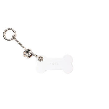 Fibreno bone shape keychain pendant white
