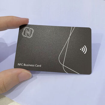 Yang shengfu nfc business card hf chip card touch to add friends rfid electronic business card smart card nfc custom card matte black card with business card