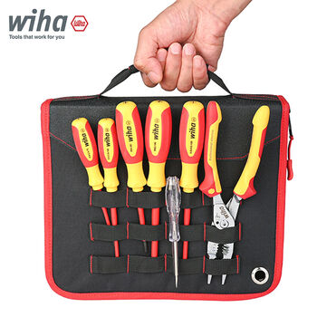 Weihan german weihan black forest insulated screwdriver 8-in-1 electrician's pliers electrician's special cross one-word combination set 7-piece screwdriver + electrician's pliers combination 80166c