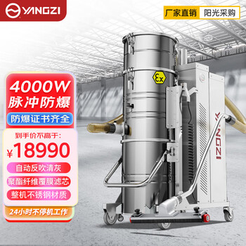 Yangzi (yangzi) industrial explosion-proof vacuum cleaner 4000w high-power pulse anti-dust cleaning processing plant vacuum cleaner for iron filings and aluminum filings