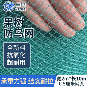 Star dad anti-bird net fruit tree orchard greenhouse nylon line chicken fence protection net balcony fish pond cherry tree grape window polyester skynet grid rope net 2 meters wide and 10 meters long