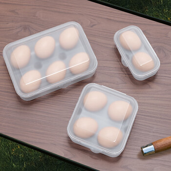 Wenshou outdoor shockproof egg carton storage box portable camping shatterproof egg tray household plastic protective box travel anti-fall 2 grid egg carton anti-fall and shockproof 1 pack