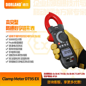 Dorland intrinsically safe explosion-proof digital clamp meter clamp meter dt95 ex hazardous location circuit testing