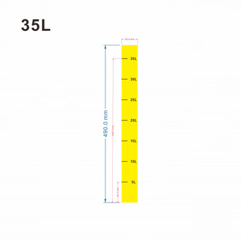Wokobo ml sticker ton barrel transparent tube 100l 300l 400l liter reflective film pool liquid level ml scale sticker 35l reflective film scale strip sticker