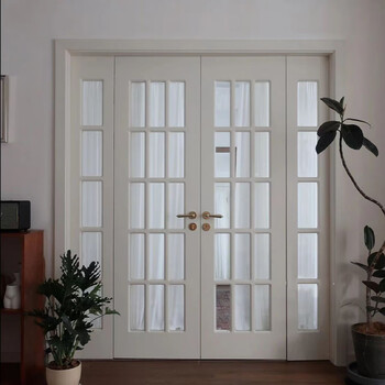Solid wood door bedroom door room door all solid wood painted door set door high-end wooden door factory direct sales customized deposit all solid wood painted door a (deposit)