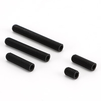 Ji litian supplies nylon m4 tightening complete headless flat end machine screw specifications hexagon socket screws 1000 pieces m4-30 (natural color)