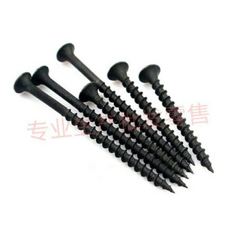 Ji litian black dry wall nail coarse tooth fast tooth self-tapping screw cross flat head fiber furniture wood screw m3.5m4.2m5 black phosphorus 4.2*55 2kg