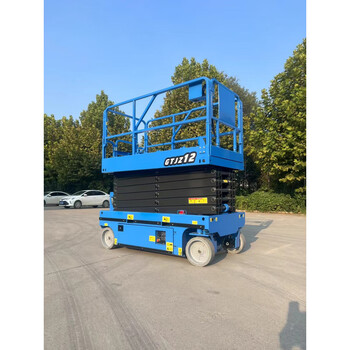 Mobile lift 12-meter fully automatic hydraulic lifting platform small self-propelled scissor-type aerial work vehicle with a height of 14 meters and a load capacity of 200 kg