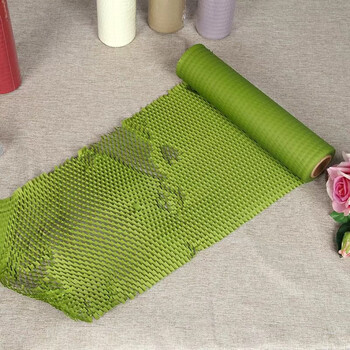 Honeycomb paper wrapping paper honeycomb paper gift box grid roll flower shop bouquet lining buffer filler green 30cm*50m