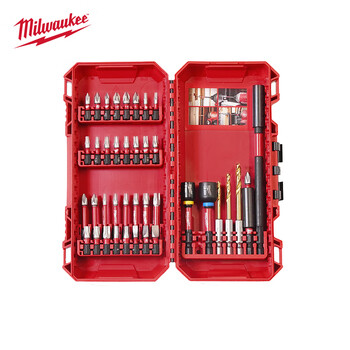 Milwaukee milwaukee drill bit accessories sleeve bit set magnetic hexagonal electric drill bit set 40-piece set 4932492004n (40-piece set)