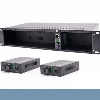 Dual power supply 14 slots netlink dedicated dual power supply fiber optic transceiver rack external transceiver special chassis 14 port transceiver slot dual power supply black large port