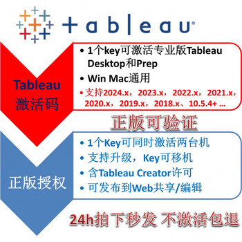Professional version of tableau activation code key tableau cloud account free tutorial 1 year-1key2 machine
